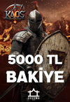 Zeugma Game Kaos - 5000 TL Bakiye + 1750 TL Bonus Bakiye